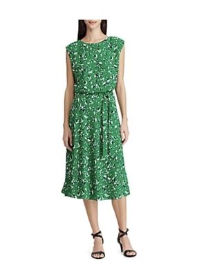Lauren Ralph Lauren Floral Georgette Midi Dress 18w